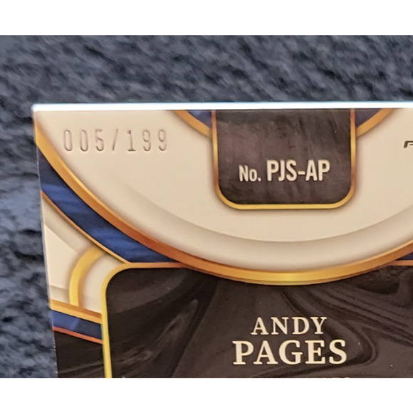 2023 Select Andy Pages Rookie Jumbo Swatches Prizms Silver 005/199 - Picture 3 of 3